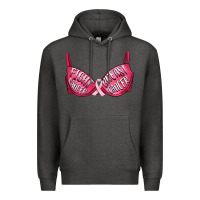 Charcoal Heather Fight cancer breast cancer bra Premium Hoodie - Artiststas