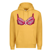 Mustard Fight cancer breast cancer bra Premium Hoodie - Artiststas