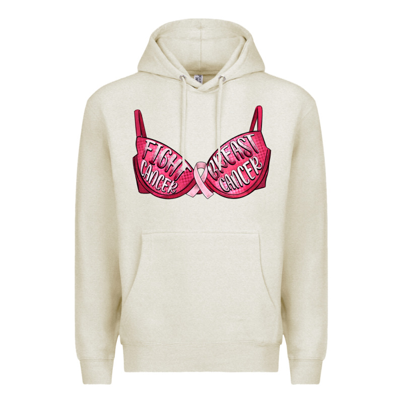Fight Cancer Breast Cancer Bra Premium Hoodie by Artiststas | Teevron