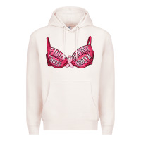 Pale Pink Fight cancer breast cancer bra Premium Hoodie - Artiststas