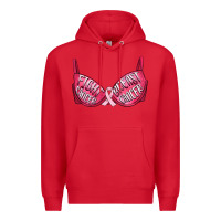 Red Fight cancer breast cancer bra Premium Hoodie - Artiststas
