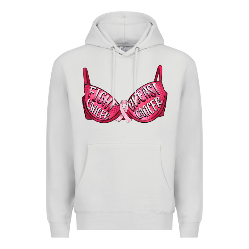 Fight Cancer Breast Cancer Bra Premium Hoodie by Artiststas | Teevron