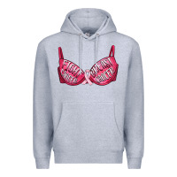 Heather Grey Fight cancer breast cancer bra Premium Hoodie - Artiststas