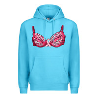 Ocean Blue Fight cancer breast cancer bra Premium Hoodie - Artiststas