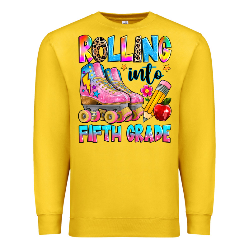 Rolling Into Fifth Grade Premium Sweatshirt by texasbilliewilder | Teevron