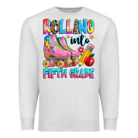 Oatmeal Heather rolling into fifth grade Premium Sweatshirt - texasbilliewilder