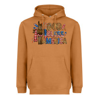 Meerkat god  bless america with cross Heavyweight Hoodie - RanaPortraitStore