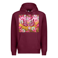 Burgundy Hour Breast Cancer Bra Premium Hoodie - Artiststas