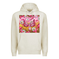 Oatmeal Heather Hour Breast Cancer Bra Premium Hoodie - Artiststas