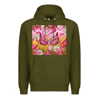 Army Green Hour Breast Cancer Bra Premium Hoodie - Artiststas