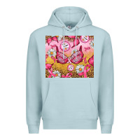 Blue Mist Hour Breast Cancer Bra Premium Hoodie - Artiststas