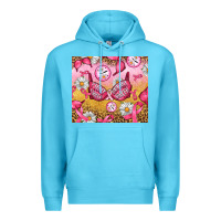 Ocean Blue Hour Breast Cancer Bra Premium Hoodie - Artiststas