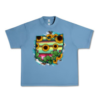 Pebble Blue Ohio Map Sunflower Cactus Serape Urban Heavy Tee - RanaPortraitStore