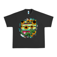 Pigment Black Ohio Map Sunflower Cactus Serape Urban Heavy Tee - RanaPortraitStore