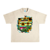 Sandshell Ohio Map Sunflower Cactus Serape Urban Heavy Tee - RanaPortraitStore