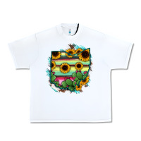 White Ohio Map Sunflower Cactus Serape Urban Heavy Tee - RanaPortraitStore