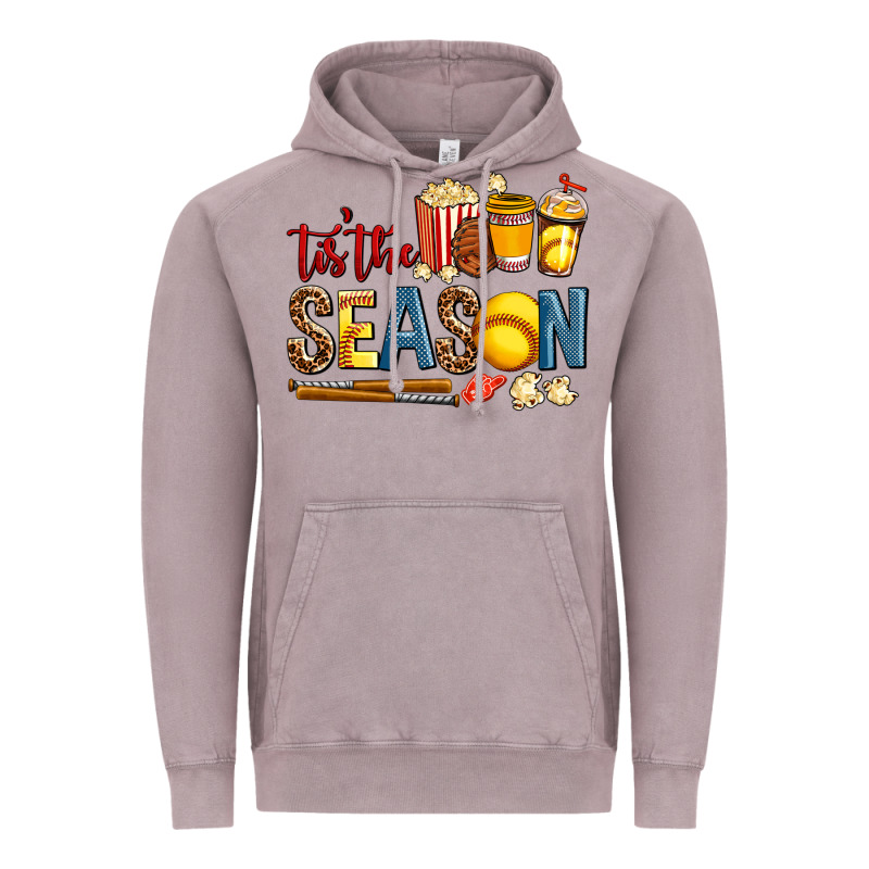 Tis The Season Softball Vintage Hoodie by AdoDesignShop | Teevron