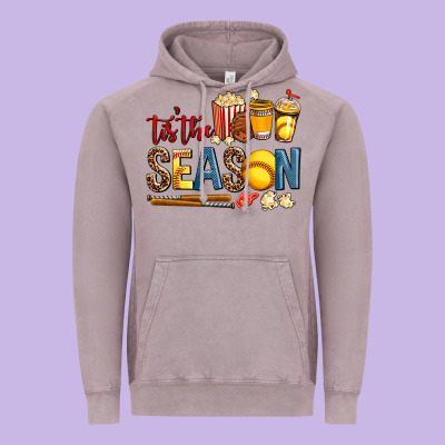 Tis The Season Softball Vintage Hoodie Designed By Adodesignshop