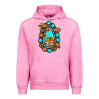 Fuchsia Pink gemstone pumpkin fall Urban Hoodie - JahusDesignShop