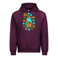 Mauve Wine gemstone pumpkin fall Urban Hoodie - JahusDesignShop