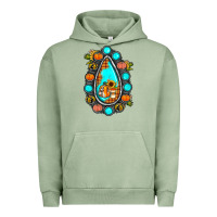Pigment Oil Green gemstone pumpkin fall Urban Hoodie - JahusDesignShop