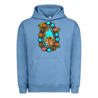 Pigment Pebble Blue gemstone pumpkin fall Urban Hoodie - JahusDesignShop