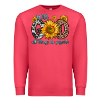 Cardinal with god all things are possible sunflower Premium Sweatshirt - Zillion Design Studio