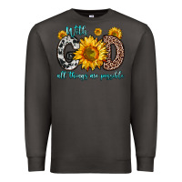 Smoke with god all things are possible sunflower Premium Sweatshirt - Zillion Design Studio
