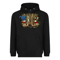 Black american flag with army boots Heavyweight Hoodie - RanaPortraitStore