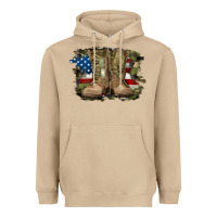 Mushroom american flag with army boots Heavyweight Hoodie - RanaPortraitStore