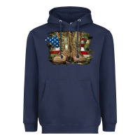Navy american flag with army boots Heavyweight Hoodie - RanaPortraitStore