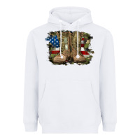 White american flag with army boots Heavyweight Hoodie - RanaPortraitStore