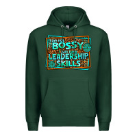 Sports Green i am not bossy i just have leadership skills Premium Hoodie - AdoDesignShop