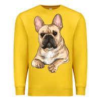 Lemon french bulldog sitting Premium Sweatshirt - RanaPortraitStore
