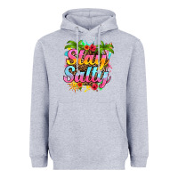 Heather Grey stay salty Heavyweight Hoodie - RanaPortraitStore