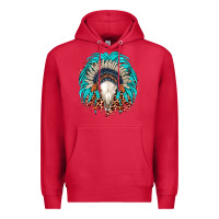 Cardinal bull skull indian headdress Premium Hoodie - JahusDesignShop