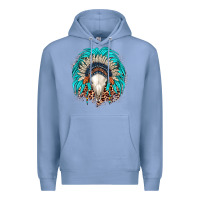 Colony Blue bull skull indian headdress Premium Hoodie - JahusDesignShop