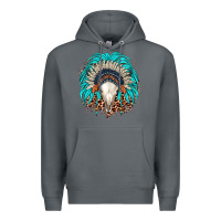 Rock bull skull indian headdress Premium Hoodie - JahusDesignShop