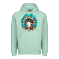 Seafoam bull skull indian headdress Premium Hoodie - JahusDesignShop