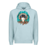 Bull Skull Indian Headdress Premium Hoodie | Teevron