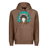 Chestnut bull skull indian headdress Premium Hoodie - JahusDesignShop