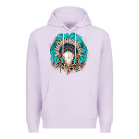 Lilac bull skull indian headdress Premium Hoodie - JahusDesignShop