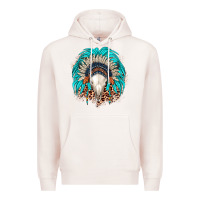 Pale Pink bull skull indian headdress Premium Hoodie - JahusDesignShop