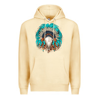 Pina Colada bull skull indian headdress Premium Hoodie - JahusDesignShop