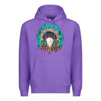 Purple bull skull indian headdress Premium Hoodie - JahusDesignShop