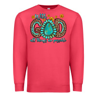 Cardinal with god all things are possible gemstone Premium Sweatshirt - Zillion Design Studio
