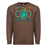 Chestnut with god all things are possible gemstone Premium Sweatshirt - Zillion Design Studio