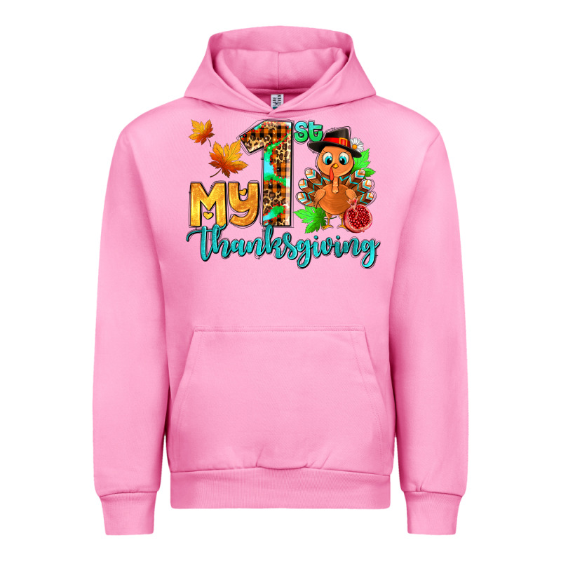 My First Thanksgiving With Turkey Urban Hoodie by AdoDesignShop | Teevron