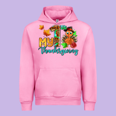 My First Thanksgiving With Turkey Urban Hoodie Designed By Adodesignshop