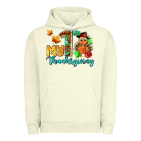 Pigment Pistachio my first thanksgiving with turkey Urban Hoodie - AdoDesignShop